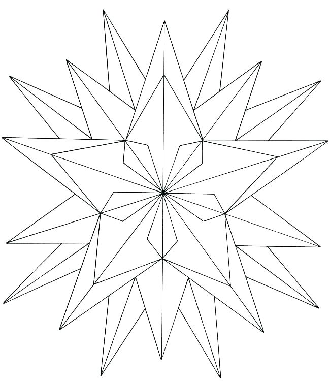 18 Point Star Coloring Page