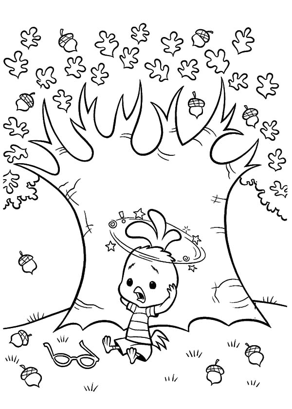 Acorn Tree Coloring Page