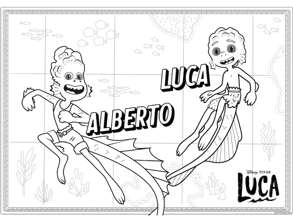 Alberto And Luca Coloring Page