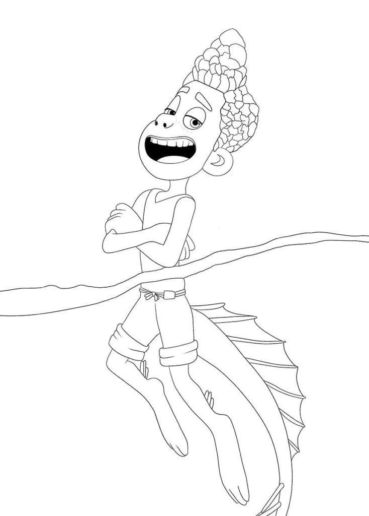 Alberto In Water Coloring Page