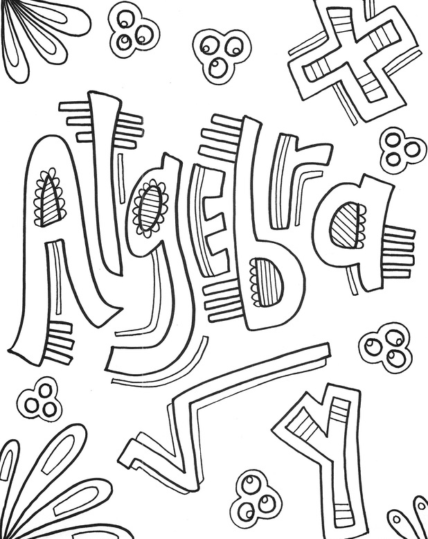 Algebra Math Coloring Pages