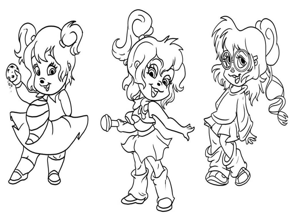 Alvin and The Chipmunks Chipettes Coloring Pages