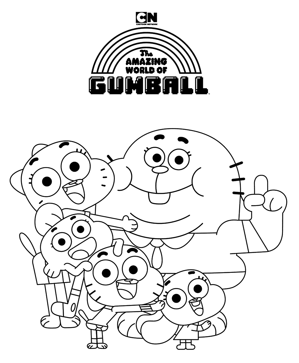 Amazing World Of Gumball Coloring Page