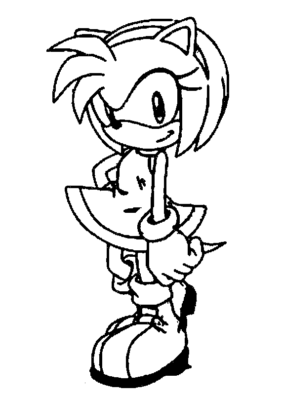 Amy Rose Coloring Pages