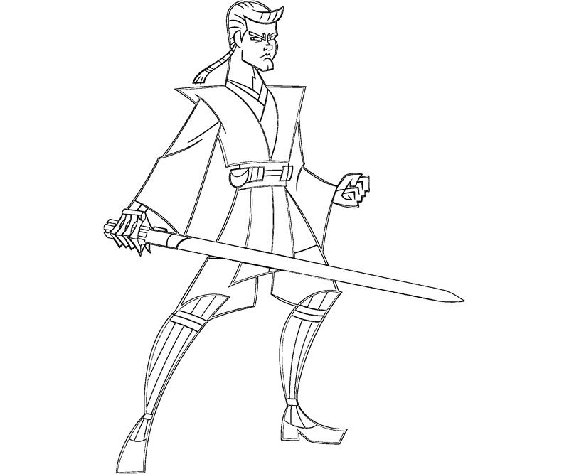 Anakin Coloring Page