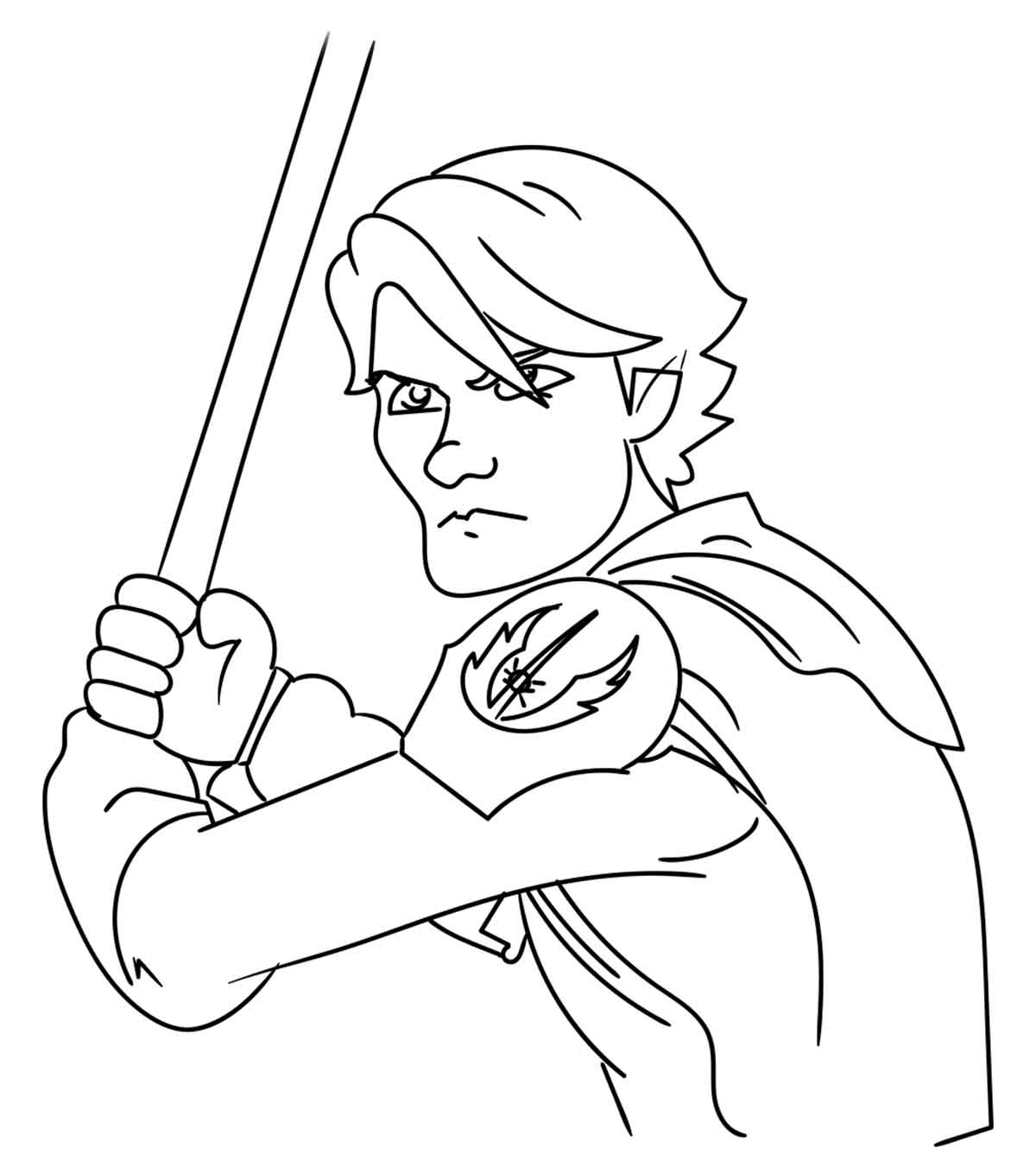 Anakin In Clone Wars Coloring Page