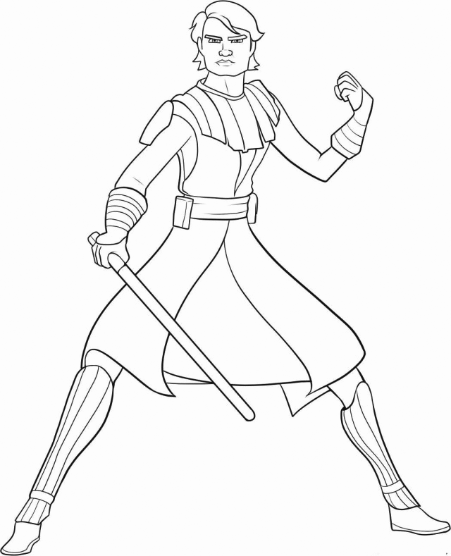 Anakin Skywalker Lightsaber Coloring Pages