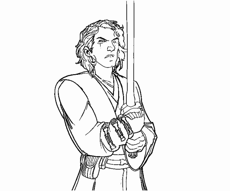 Anakin Turns Coloring Page