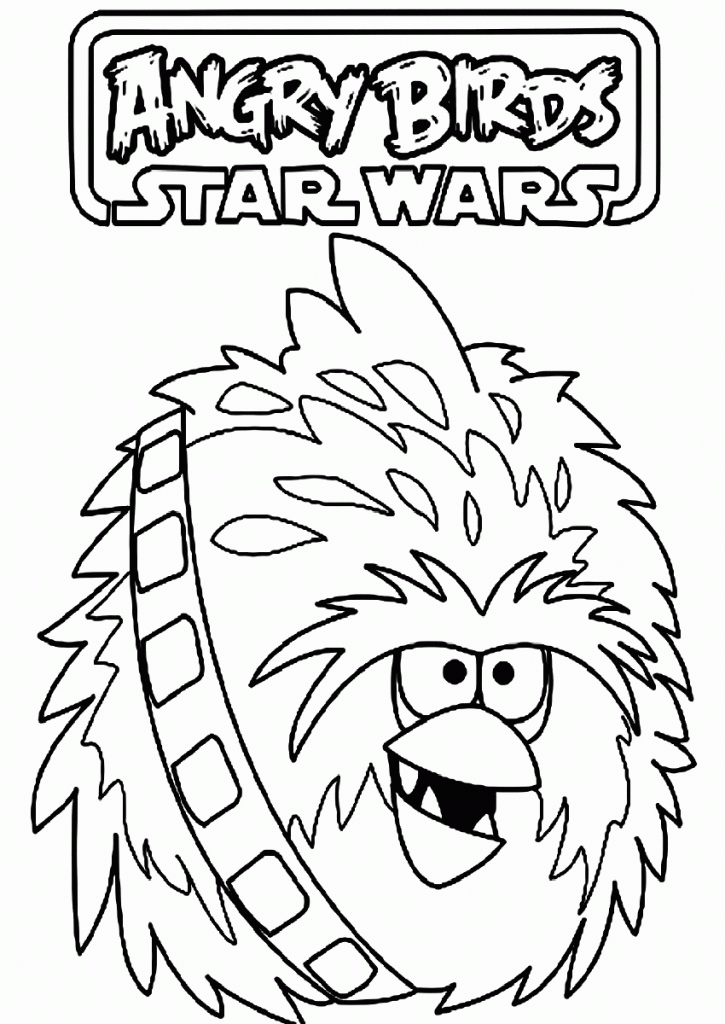 Angry Birds Star Wars Chewbacca Coloring
