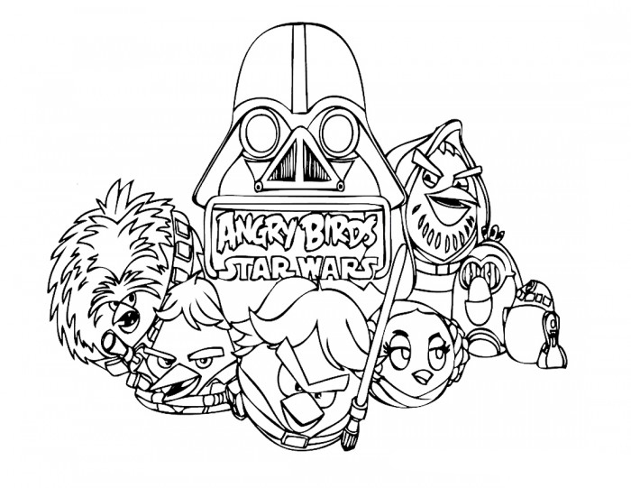 Angry Birds Star Wars Coloring Page