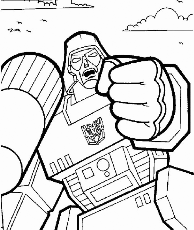 Angry Megatron Coloring Pages