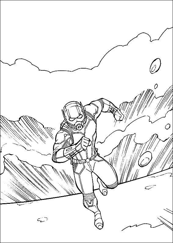 Ant Man Action Coloring Page