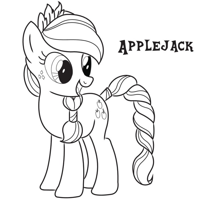 Applejack Frienship Coloring Page