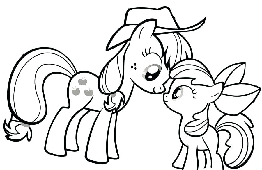 Applejack Makes a Friend Coloring Page