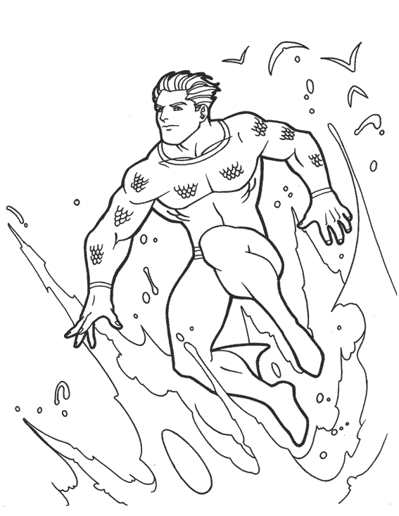 Aquaman Scene Coloring Page