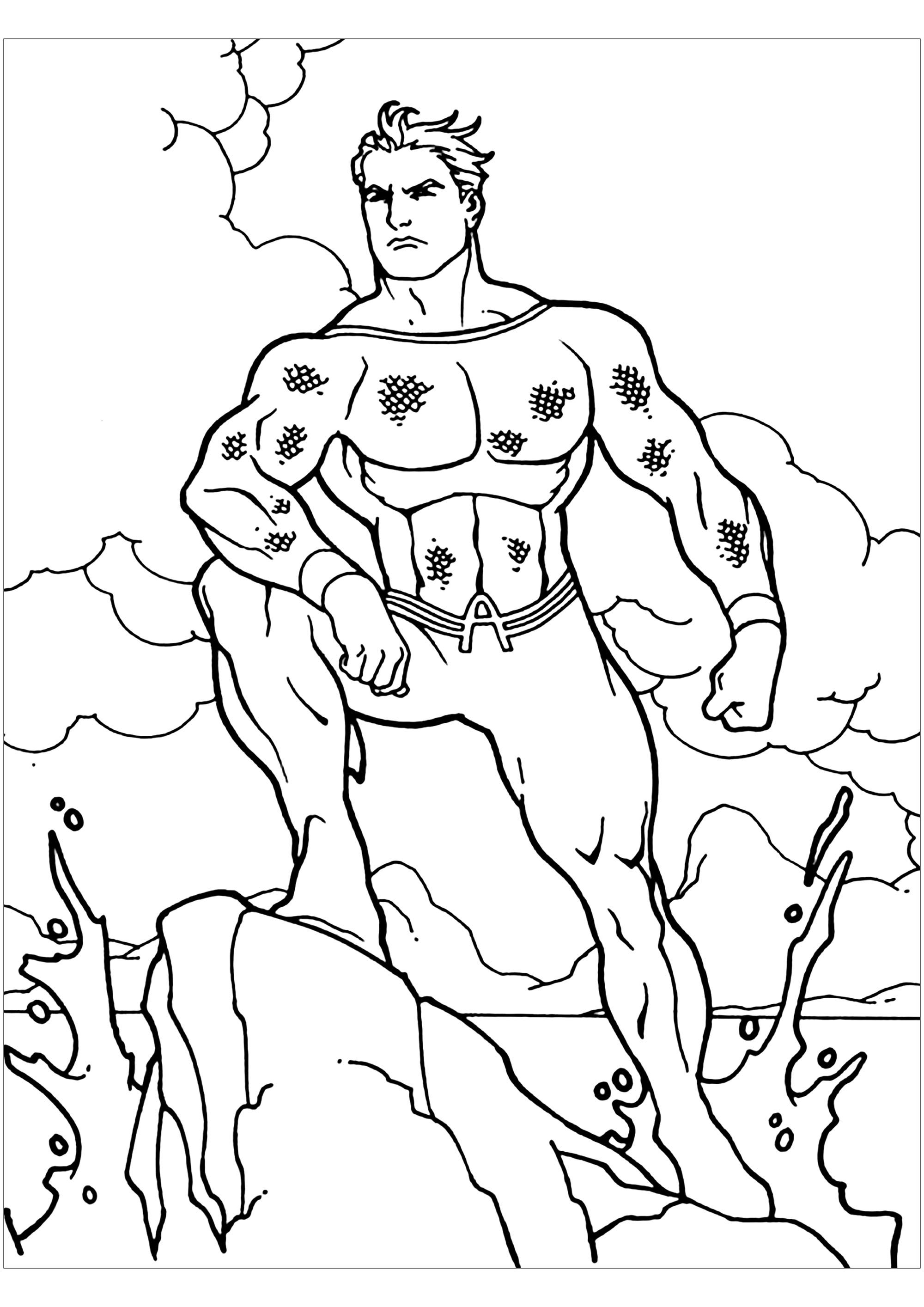 Aquaman Superhero Coloring Pages