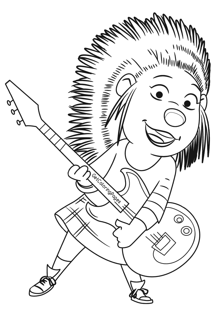 Ash - Sing Coloring Pages