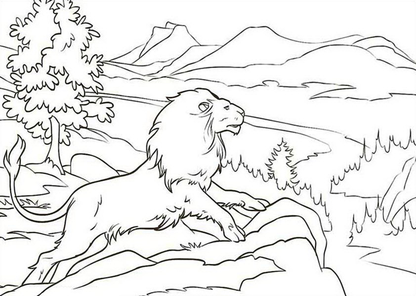 Aslan Narnia Coloring Pages