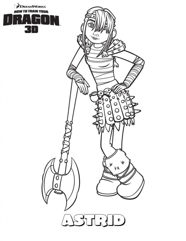 Astrid - How to Train Your Dragon Coloring Page