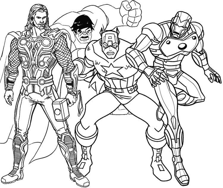 Avengers Superhero Coloring Pages