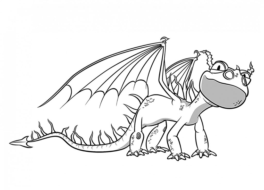 Baby Nadder - How to Train Your Dragon Coloring Page