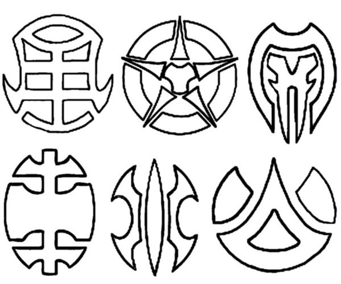 Bakugan Symbols Coloring Page