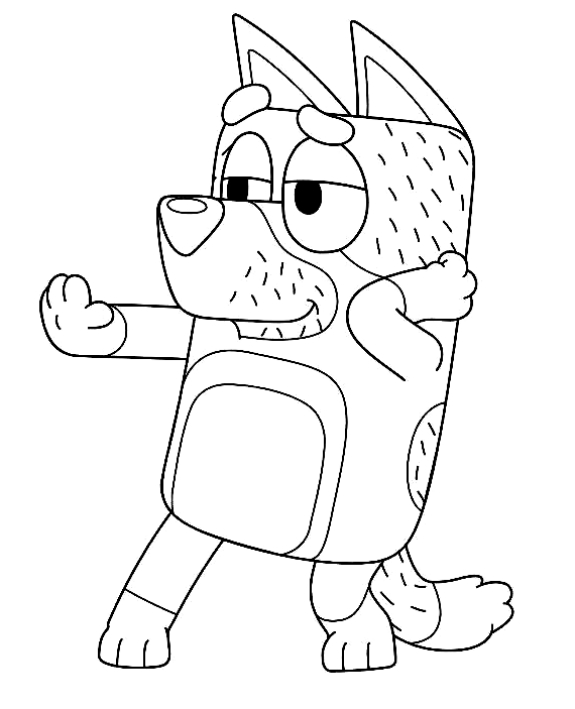 Bandit Bluey Coloring Pages