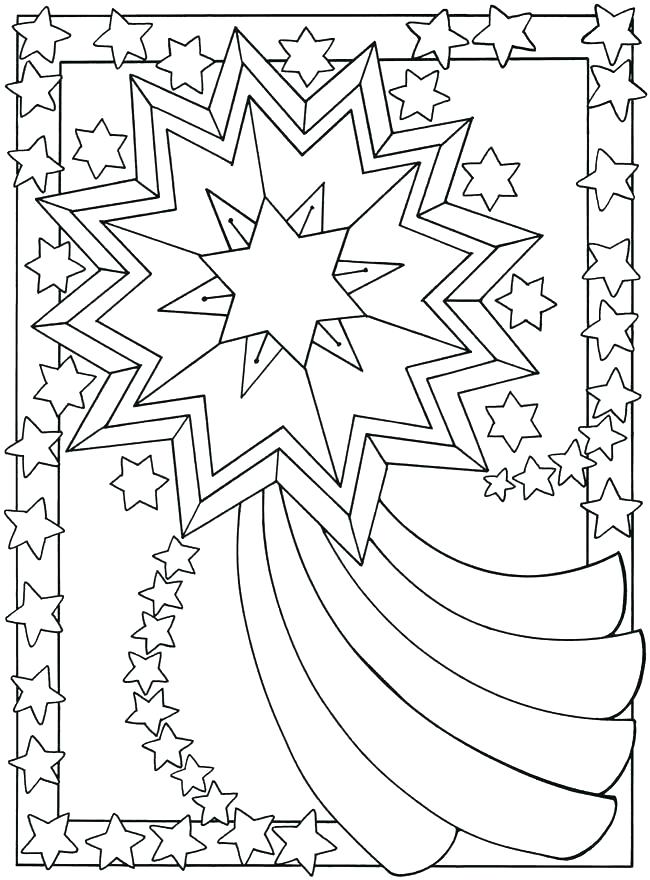 Banner Stars Coloring Page