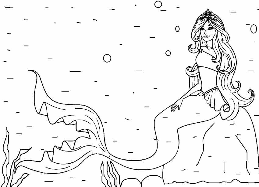 Barbie Mermaid Printable Coloring Pages