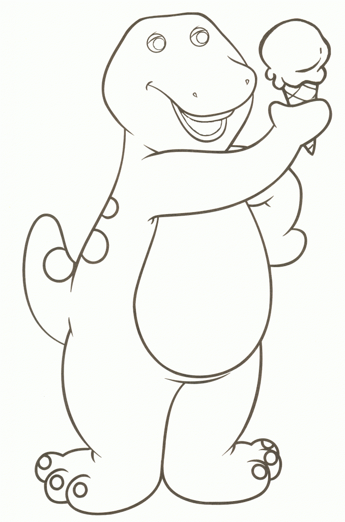 Barney Coloring Page