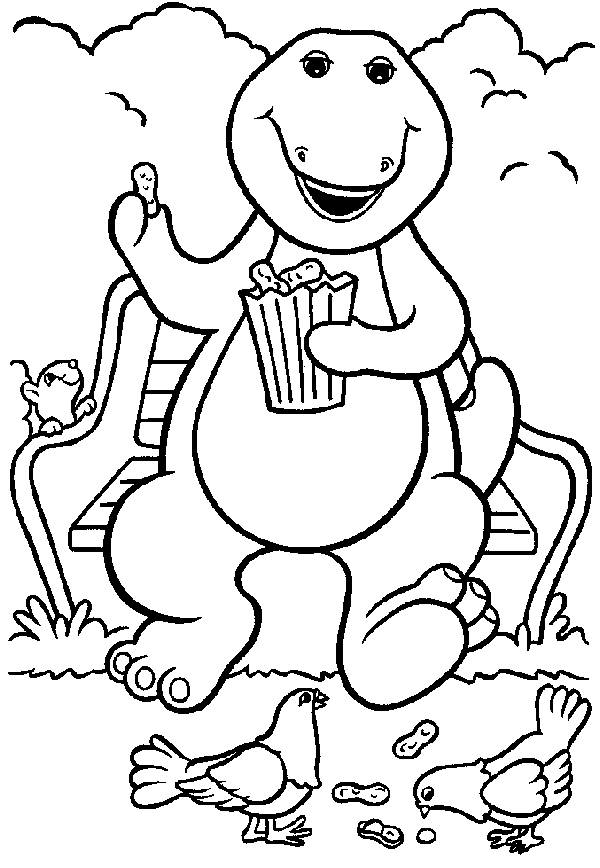 Barney Coloring Pages Images