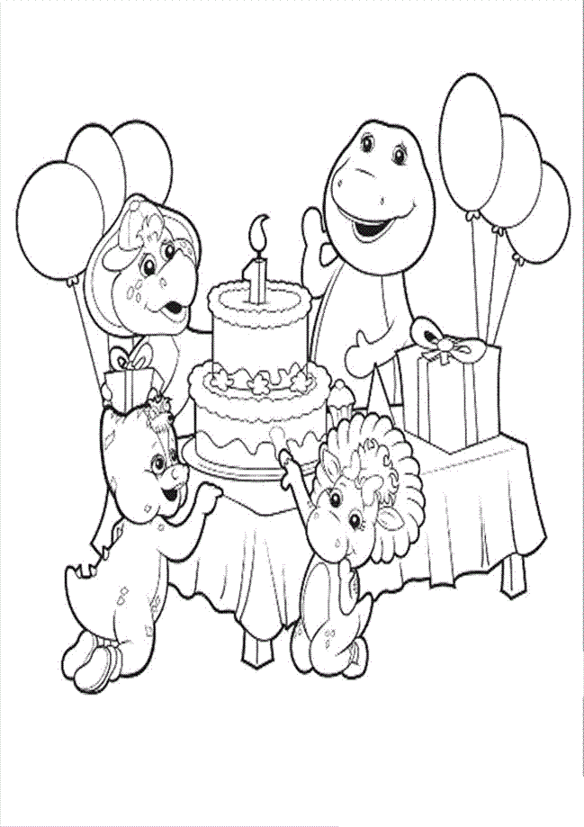 Barney Coloring Pages Pictures