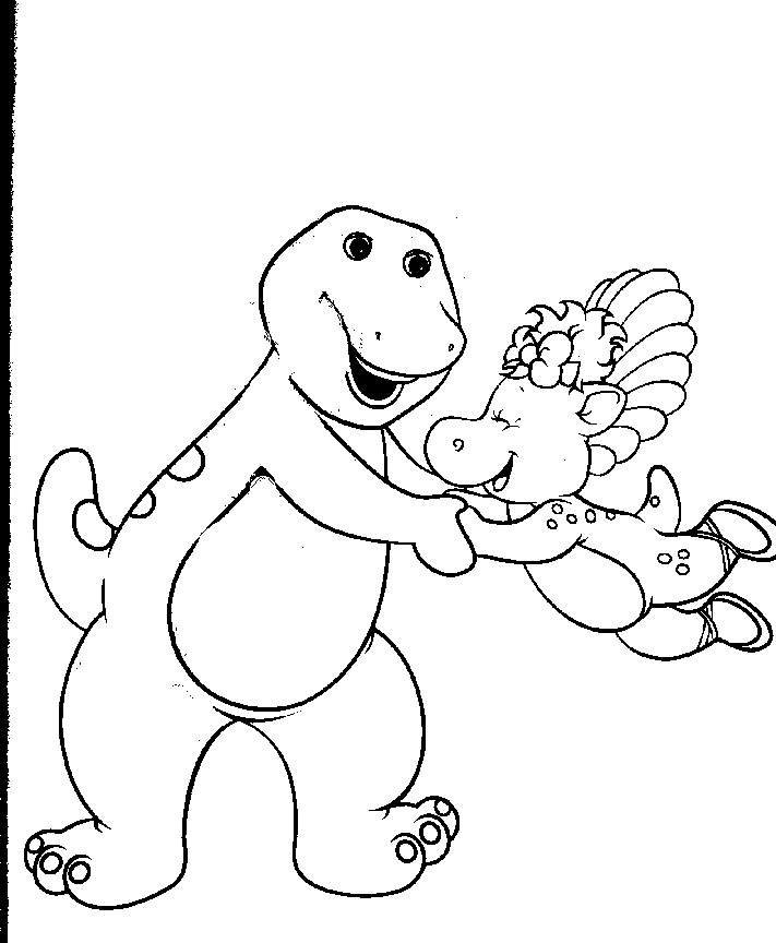 Barney Printable Coloring Pages