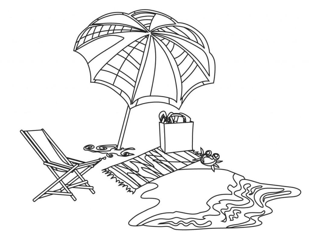 Beach Coloring Page