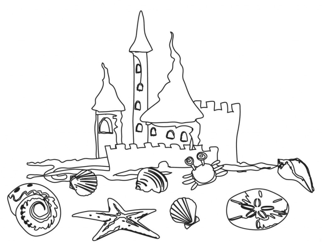 Beach Coloring Pages For Preschool