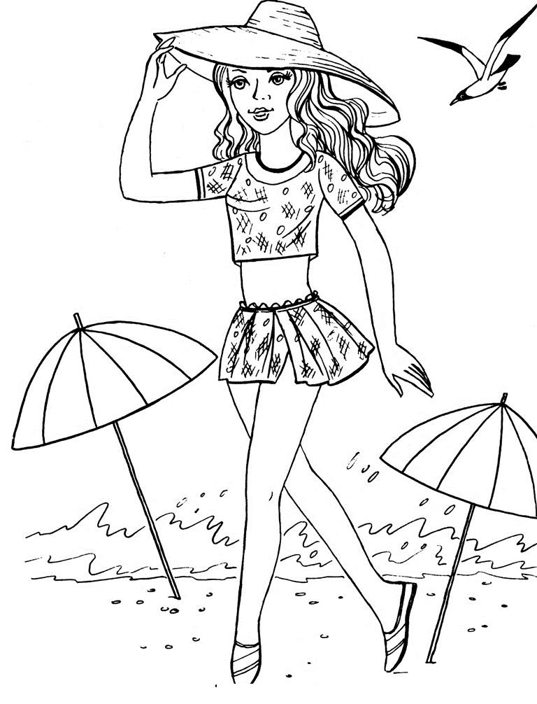 Beach Coloring Pages For Printable