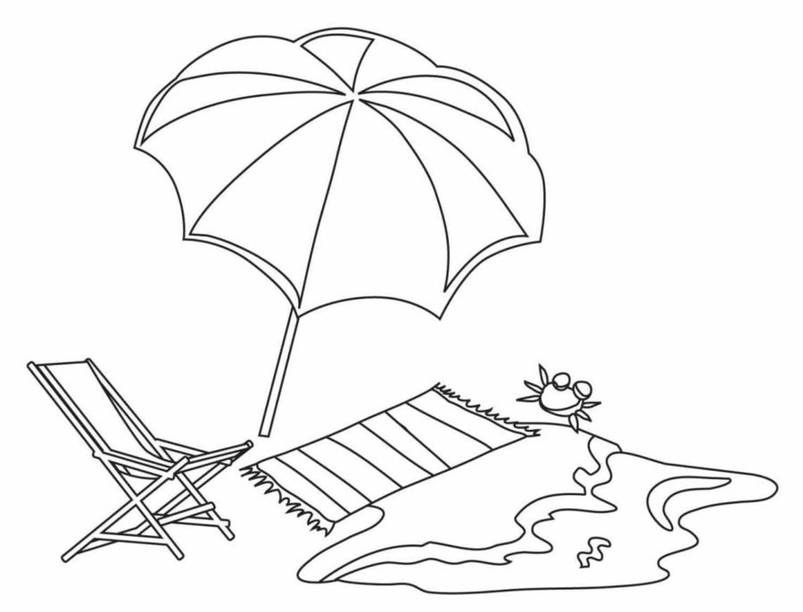 Beach Umbrella Coloring Pages