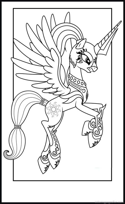 Beautiful Princess Celestia Coloring Pages