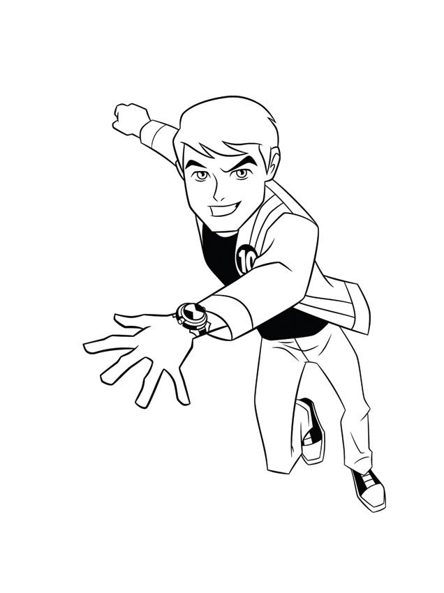 Ben Ten Coloring Page Pictures