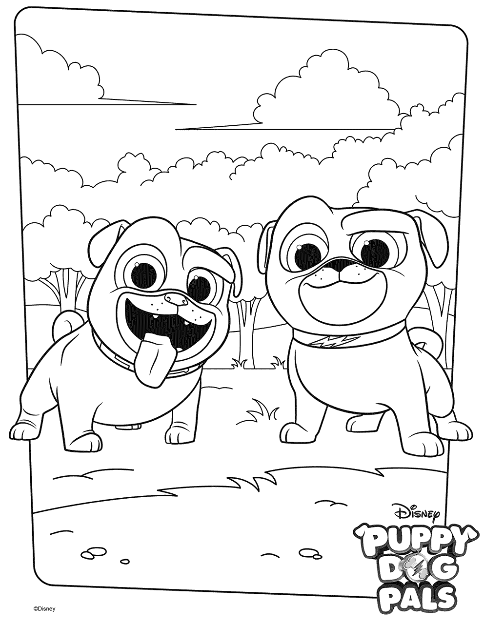 Bingo And Rolly Puppy Dog Pals Coloring Pages