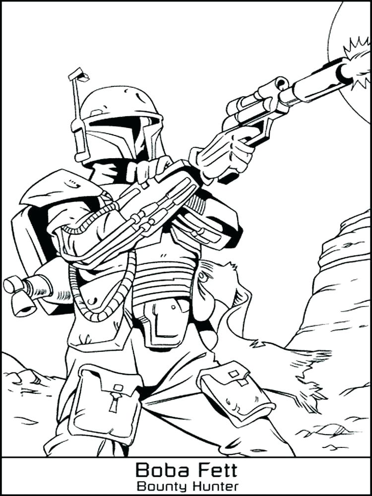 Boba Fett Bounty Hunder Coloring Pages