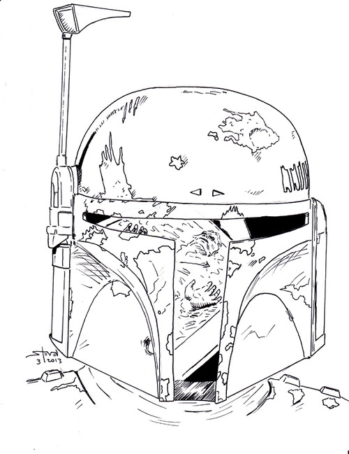 Boba Fett Helmet Coloring Pages