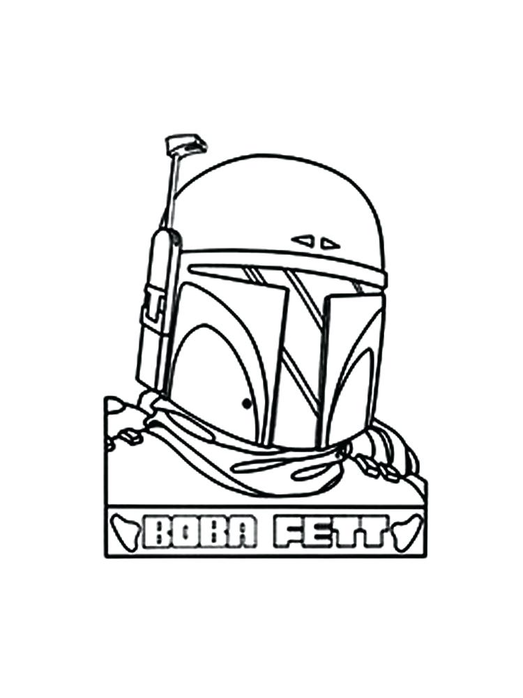 Boba Fett Line Art Coloring Pages