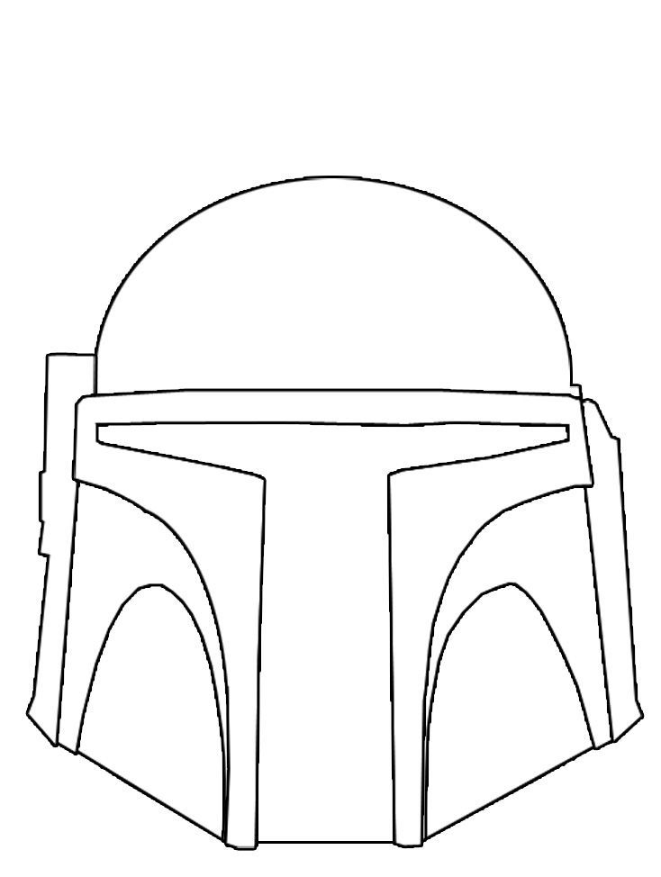 Boba Fett Mask Coloring Page