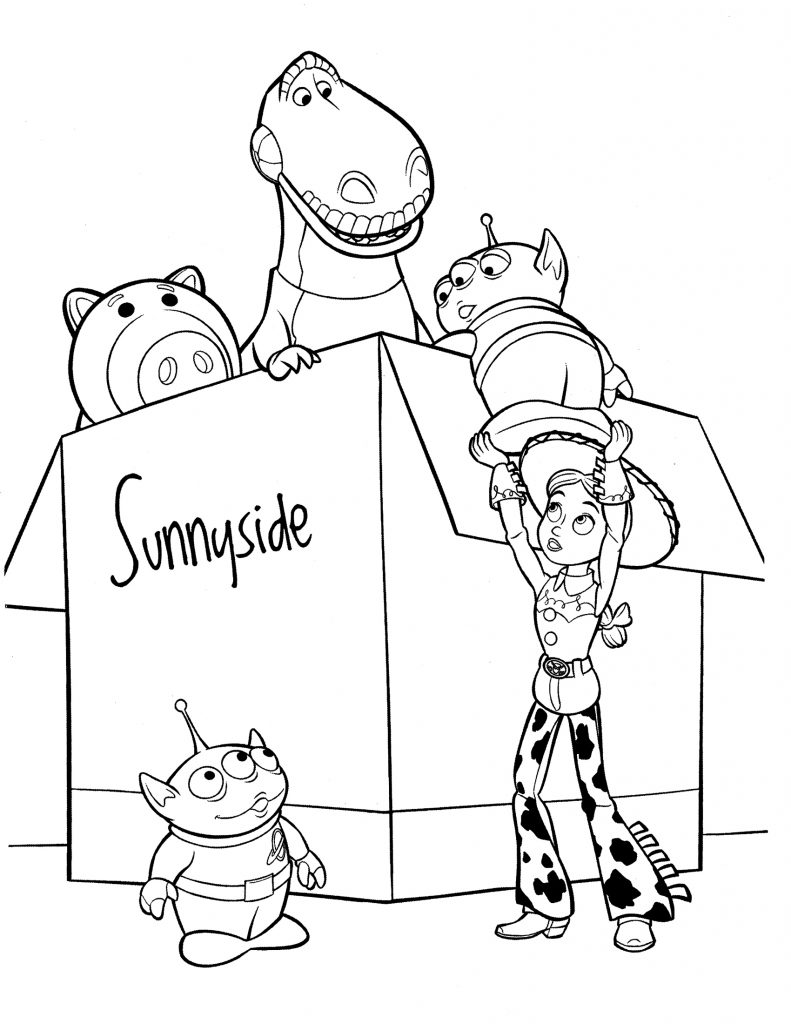 Box of Toys Toy Story 4 Coloring Pages