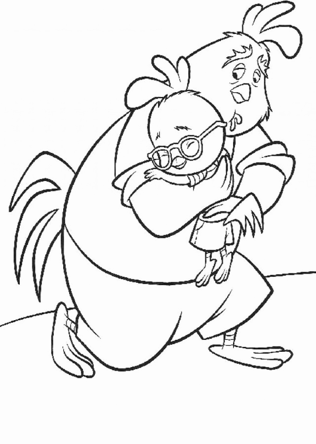 Buck And Chicken Little Coloring Pages