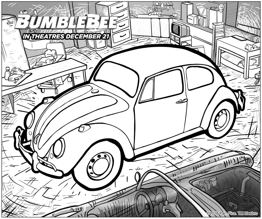 Bumblebee Movie Transformers Coloring Page