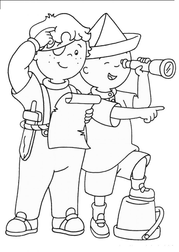 Caillou Coloring Page Free