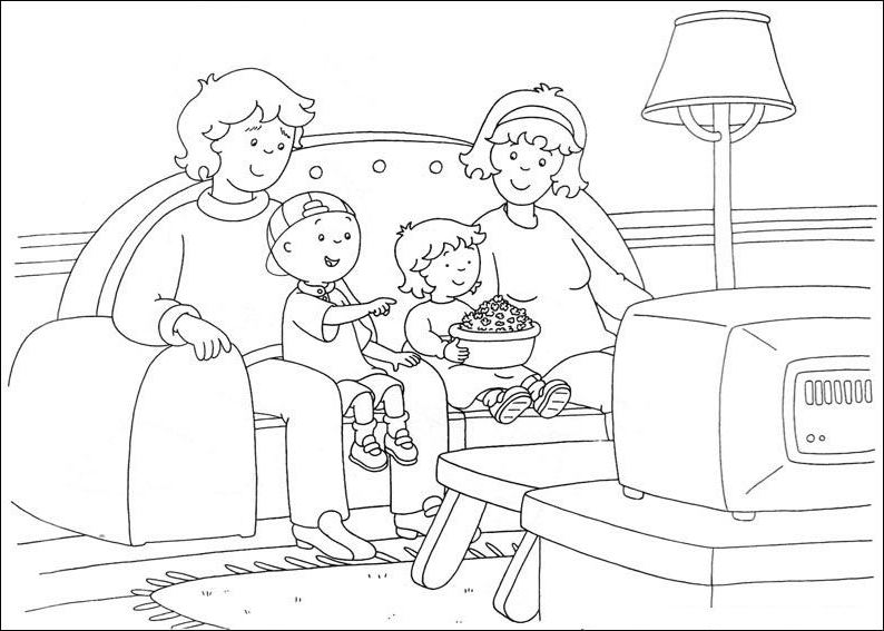 Caillou Coloring Pages Free Download