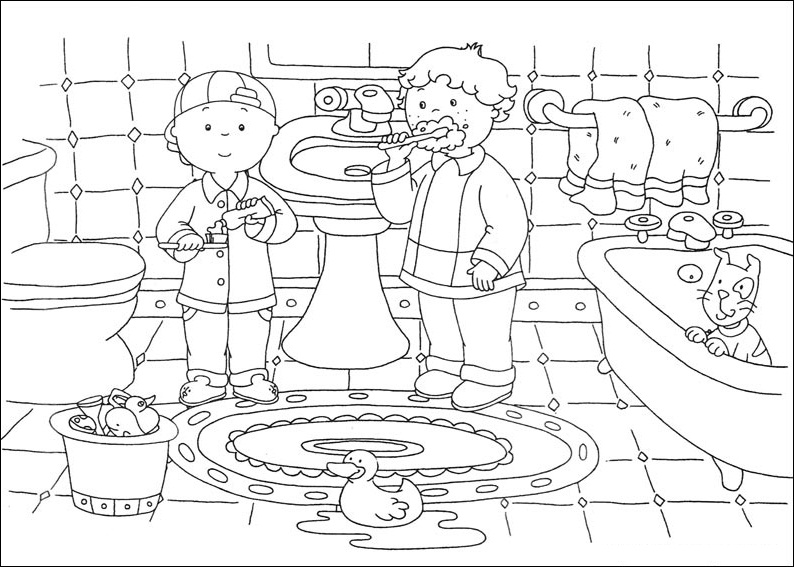 Caillou Coloring Pages Free